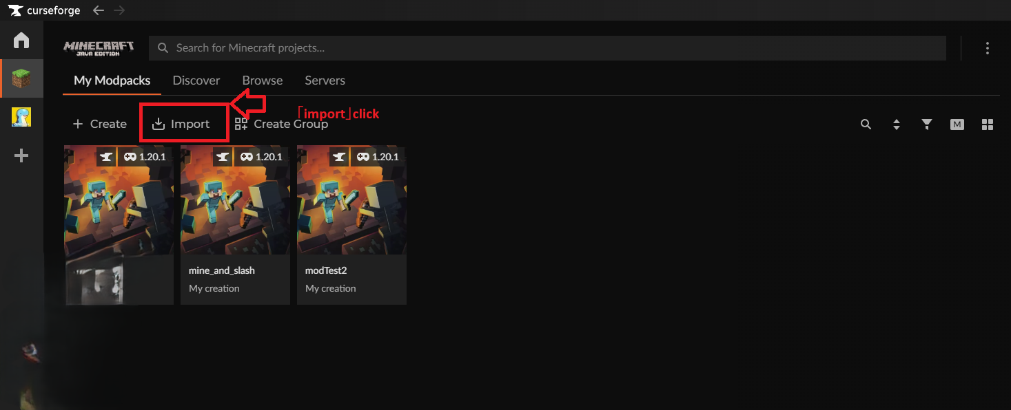 Step1: CurseForge ダウンロード画面の例